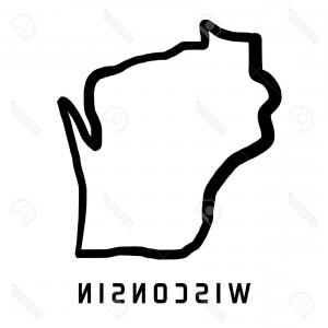 300x300 Photostock Vector Arkansas State Map Outline Smooth Simplified Us