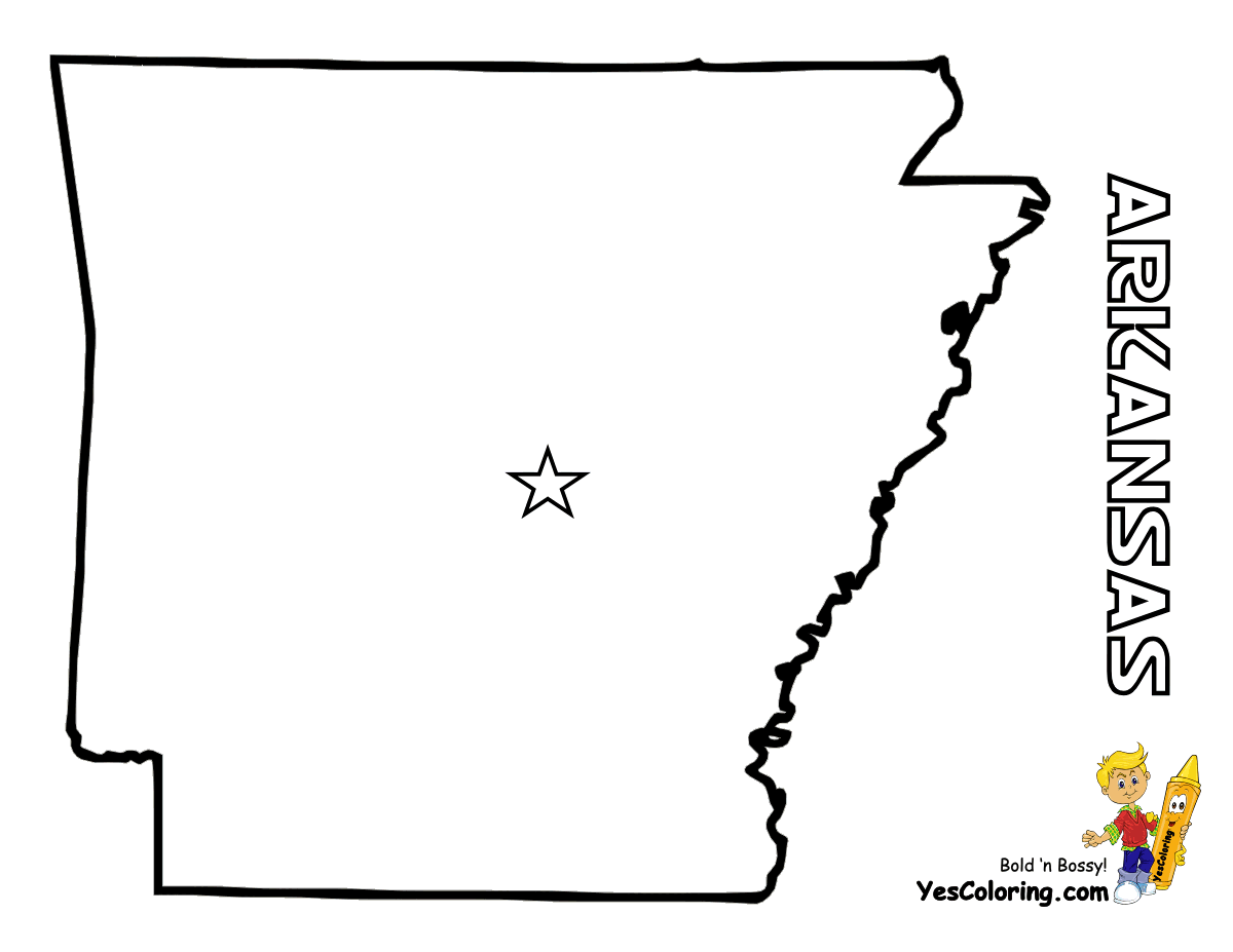 1200x927 Arkansas State Map Outline