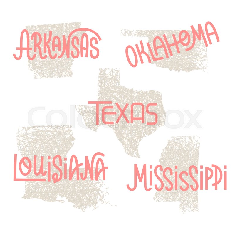 800x800 Arkansas, Oklahoma, Texas, Louisiana, Mississippi Usa State