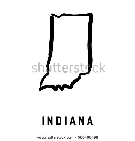450x470 Collection Of Indiana State Outline Clipart High Quality
