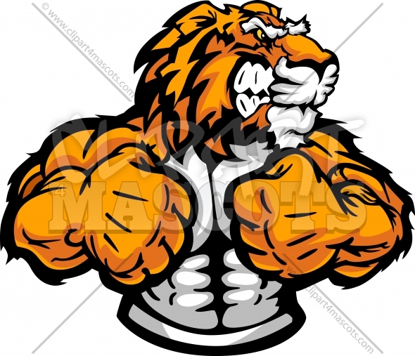 590x507 Wrestling Tiger Graphic Vector Logo