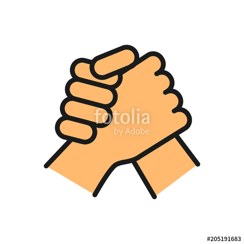 500x500 Arm Wrestling Sportive Icon. Simple Illustration Outline Style
