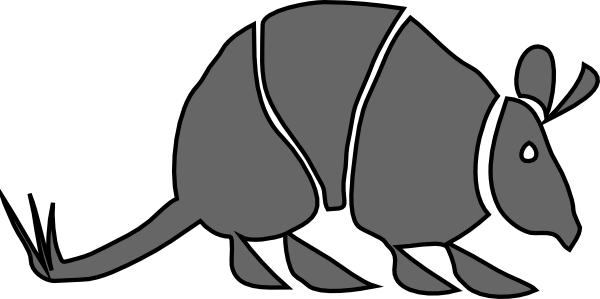 600x299 Armadillo Clip Art Free Vector 4vector