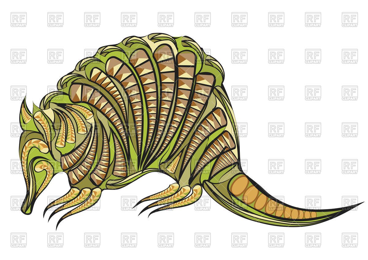1200x849 Armadillo On Ethnic Design Vector Image Vector Artwork Of Plants