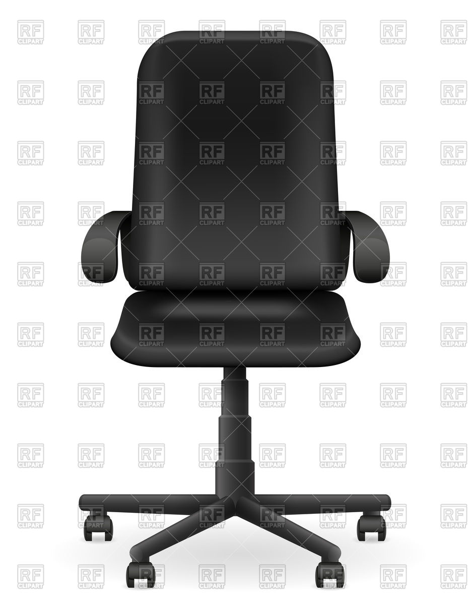 933x1200 Black Office Armchair Vector Image Vector Artwork Of Objects