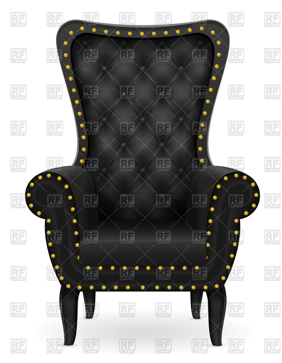 933x1200 Old Black Armchair Vector Image Vector Artwork Of Objects