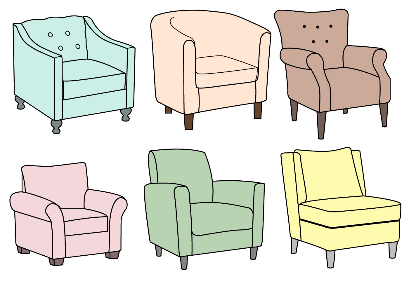 1400x980 Armchair Vector