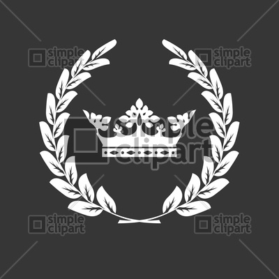400x400 Crown And Laurel Wreath