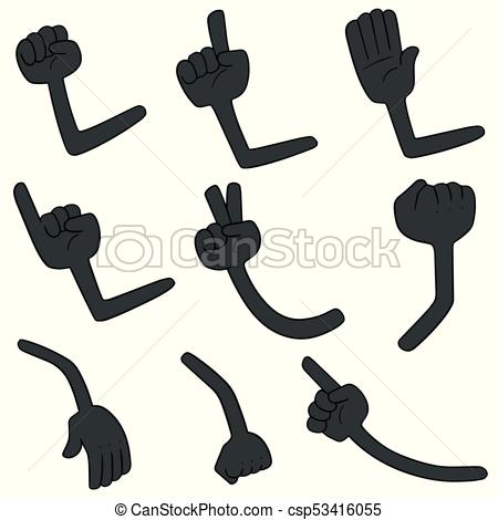 450x470 Vector Set Of Cartoon Arms.