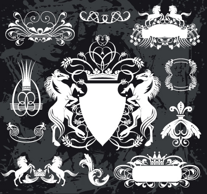 421x395 Black And White Heraldry Coat Of Arms Vector Free Vector In