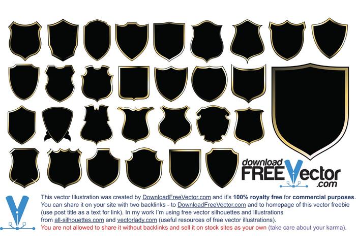 700x490 Coat Of Arms Shield Vector Pack