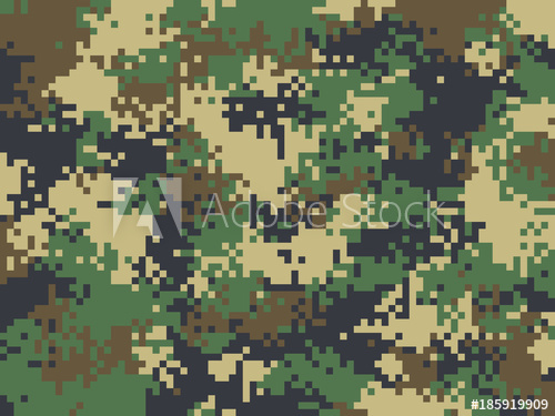 500x375 Digital Pixel Camouflage Pattern. Military Texture Background