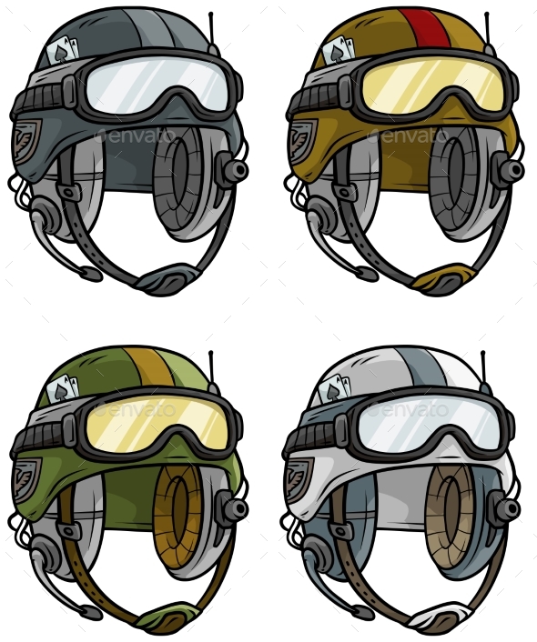 590x706 Cartoon Modern Army Helmet Vector Icon Set By Gb Art Graphicriver
