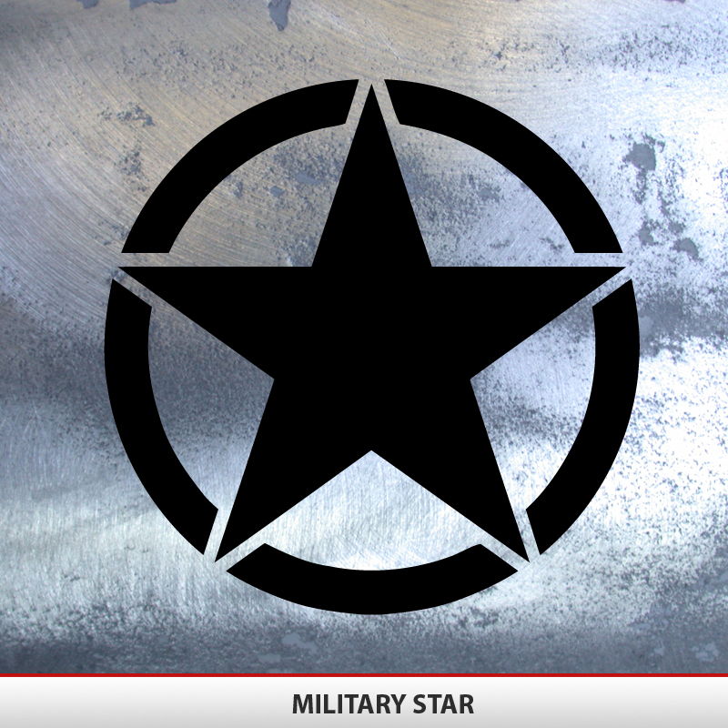 800x800 Military Star Decal Invasion Style Alphavinyl