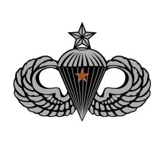 570x498 Us Army Senior Parachutist Badge With 1 Combat Jump Star Etsy