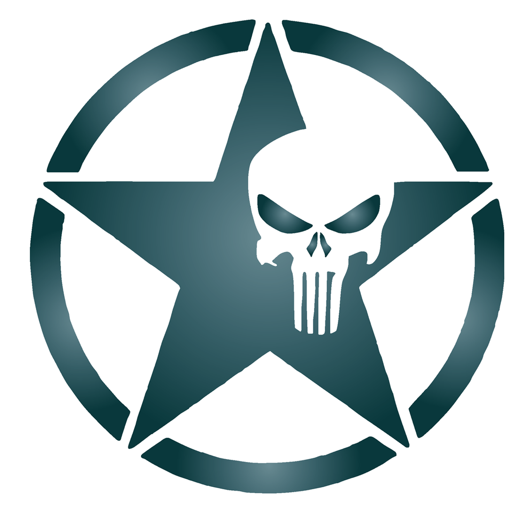 1024x1011 Army Star Punisher Digital Vector Files, Instant Download For