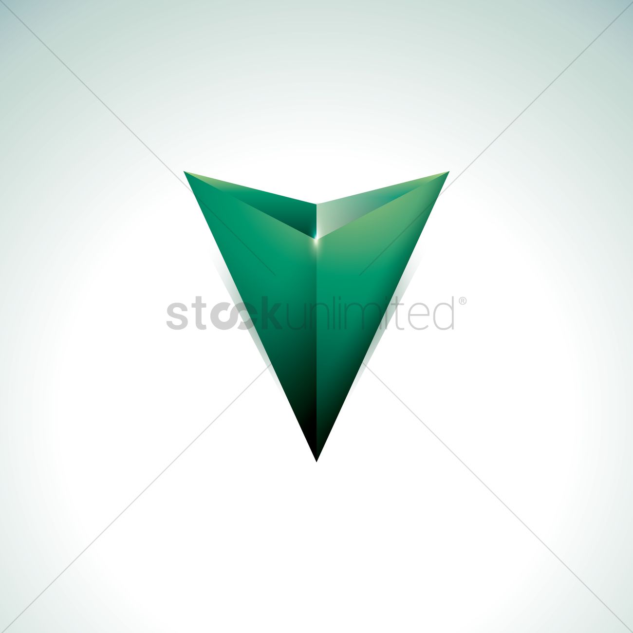 1300x1300 Downward Arrowhead Vector Image