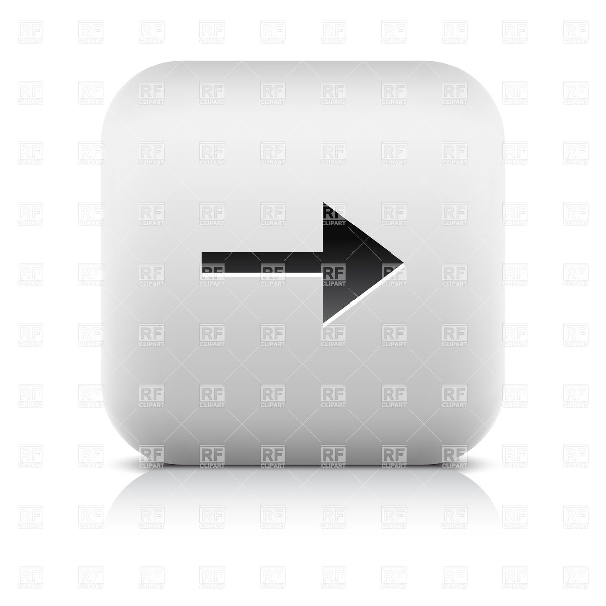 1200x1200 White Web Button With Arrowhead Vector Image Vector Artwork Of