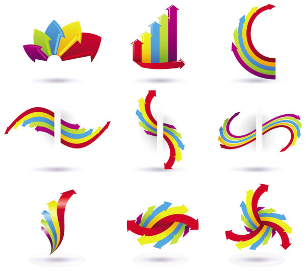 600x531 Colored Abstract Arrow Vector Ai Format Free Vector Download