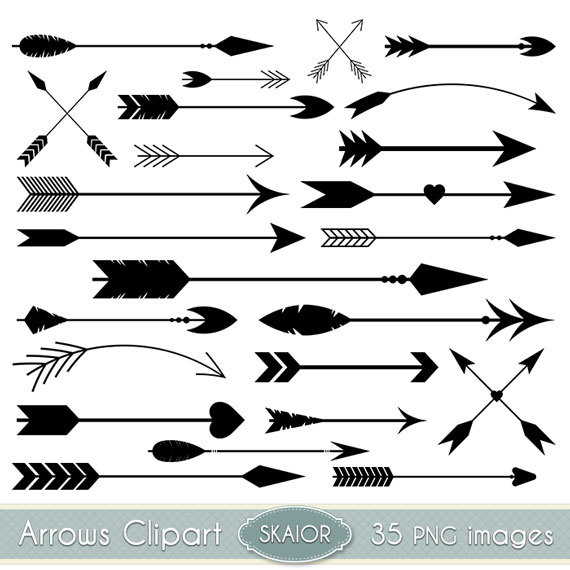 570x570 Arrows Clipart Vector Arrows Clip Art Tribal Digital Arrows Aztec