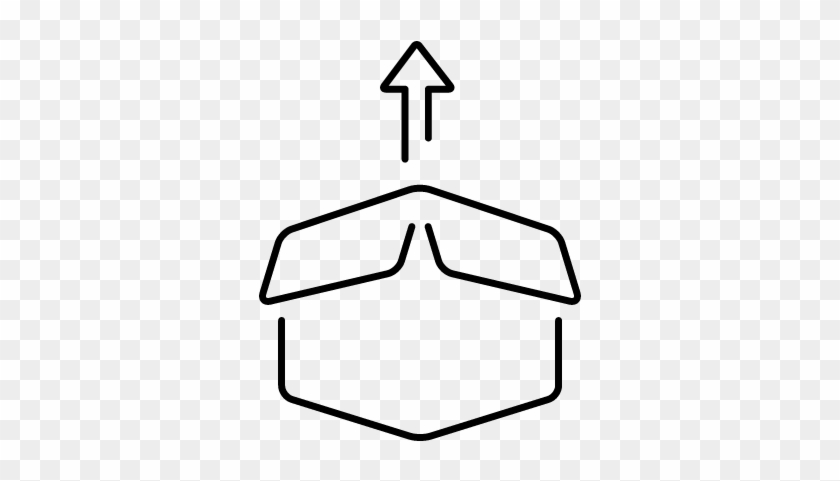 840x481 Box Package Ultrathin Outline With Up Arrow Vector