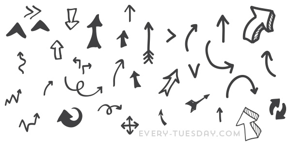 600x302 Arrow Clipart Handwritten