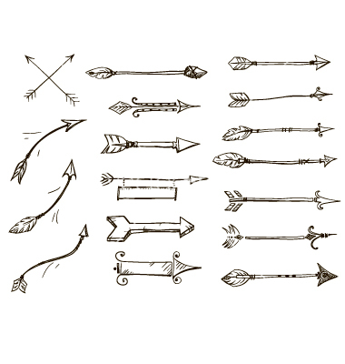 380x400 Hipster Clipart Arrow Vector