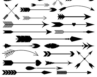 340x270 Vintage Arrow Vector Clipart