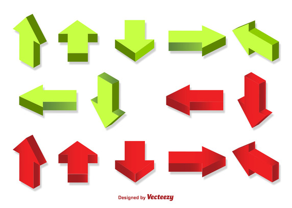 572x407 3d Arrows Vector Free Vector Download In .ai, .eps, .svg Format