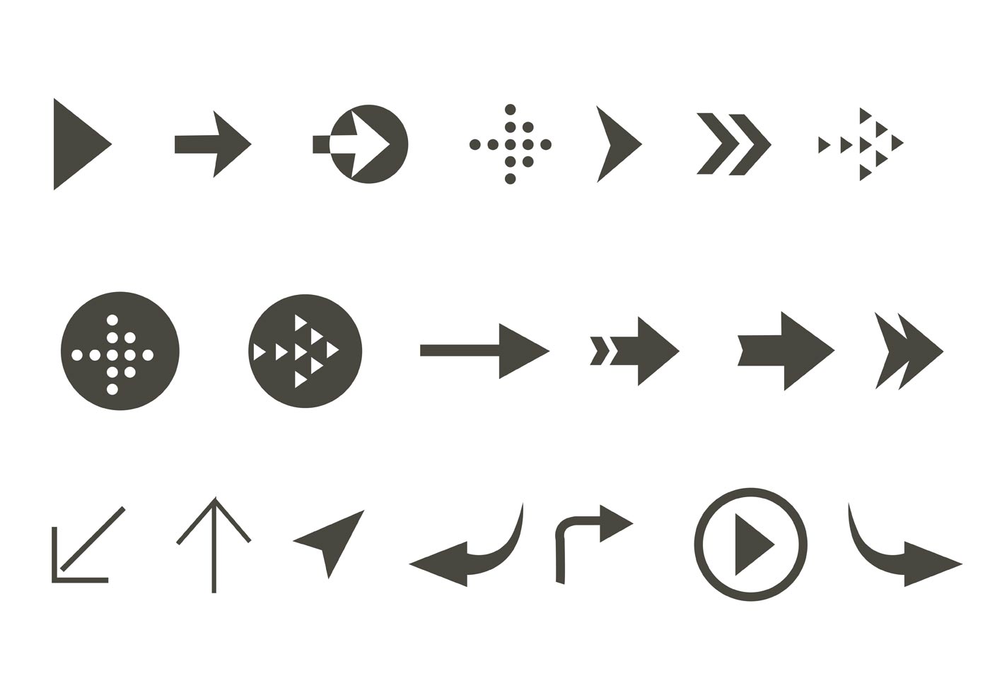 1400x980 Free Vector Arrow Aign Icon Set