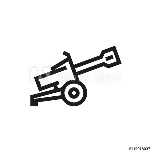 500x500 Cannon Icon On White Background