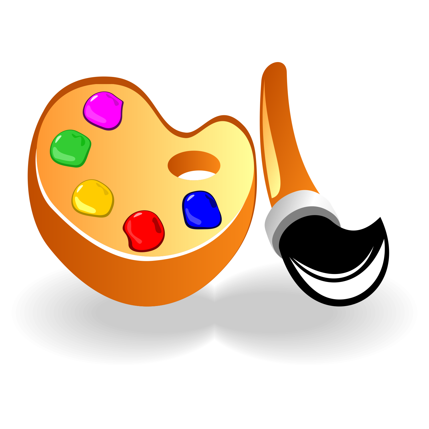 1500x1500 Vector For Free Use Brush With Palette