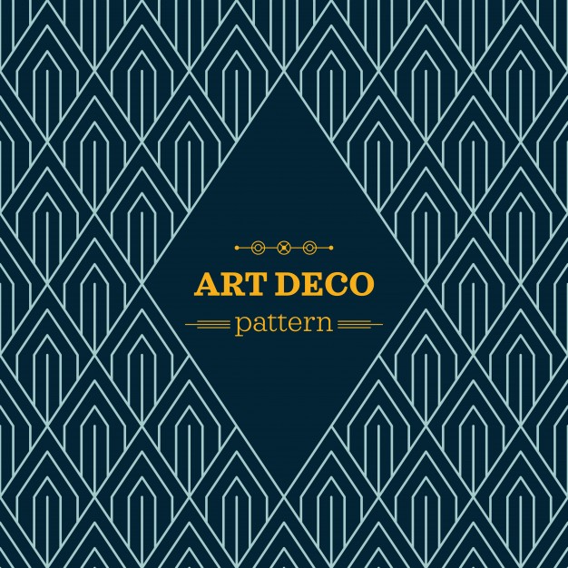 626x626 Dark Art Deco Pattern Vector Free Download