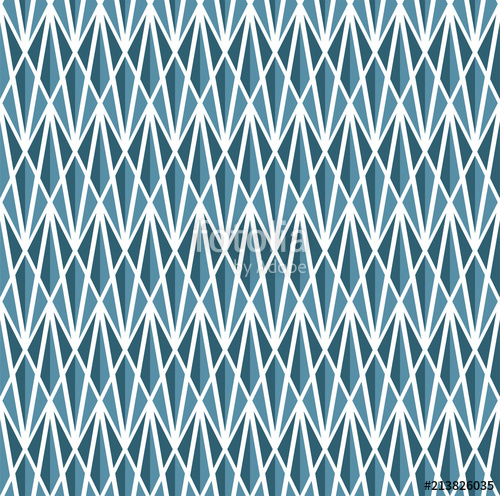 500x496 Geometric Blue Diamond Vector Seamless Pattern. Abstract Art Deco