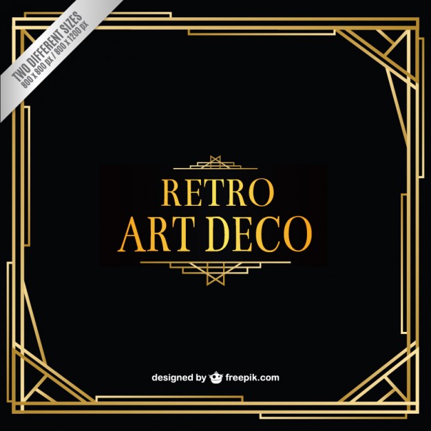 626x626 Retro Art Deco Background Vector Free Download