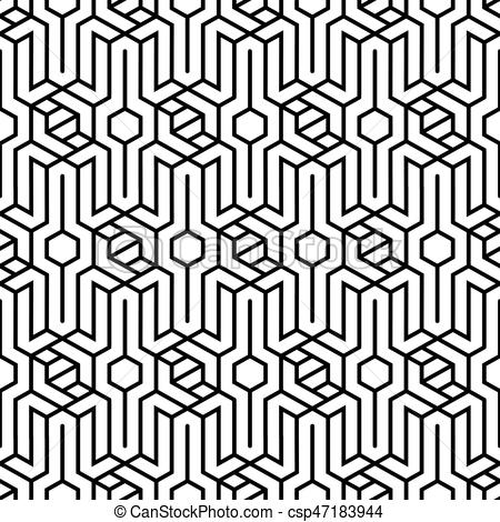 450x470 Vector Modern Tiles Pattern. Abstract Art Deco Seamless Background.