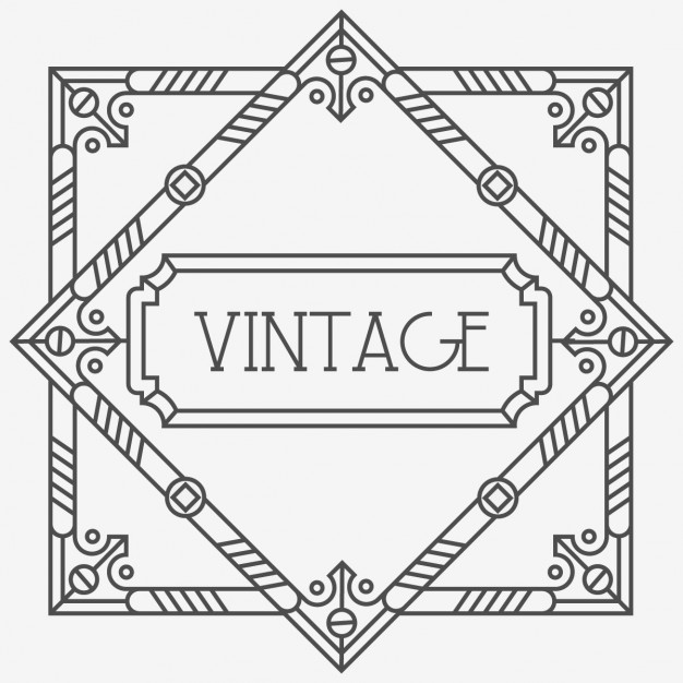 626x626 Art Deco Frame With Geometric Shapes Vector Free Download