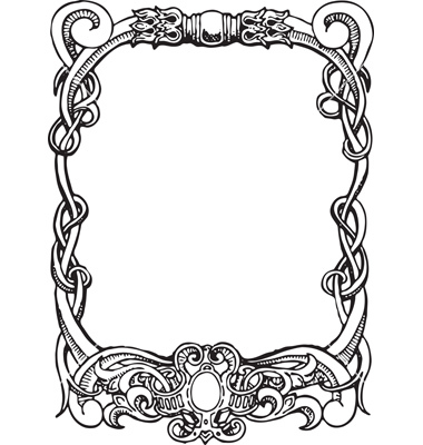 380x400 Frame Clipart Art Nouveau