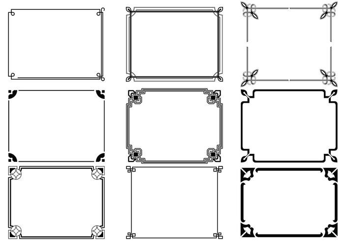 700x490 Art Deco Frames Vector Pack