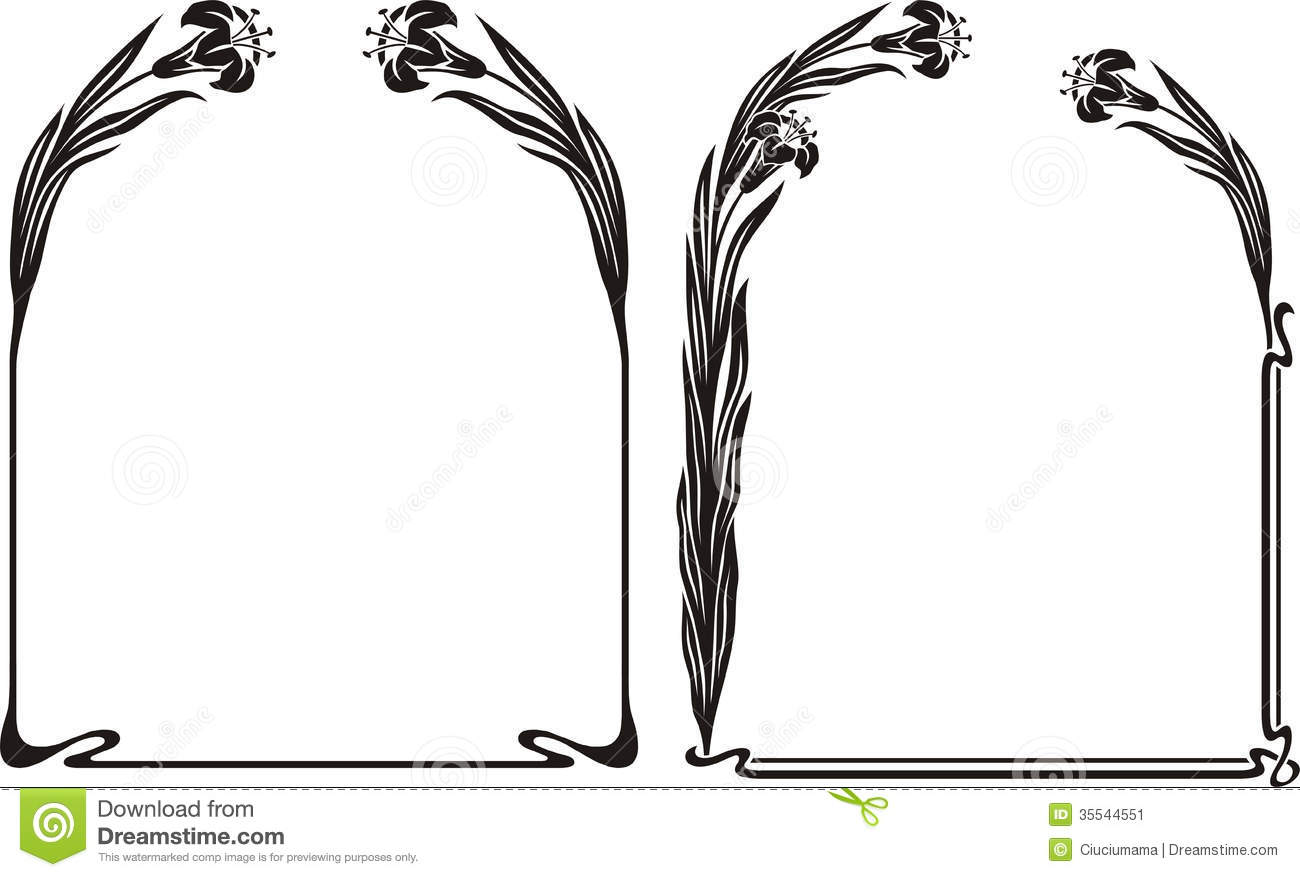 1300x877 Art Deco Circular Frame Clipart Vector Roses