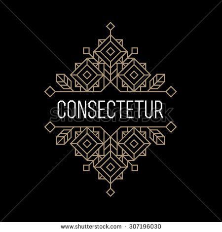 450x470 Luxury Antique Art Deco Monochrome Gold Hipster Minimal Geometric