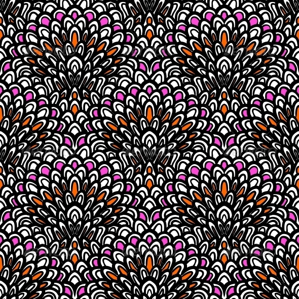 590x590 Art Deco Vector Floral Pattern By Tukkki Graphicriver