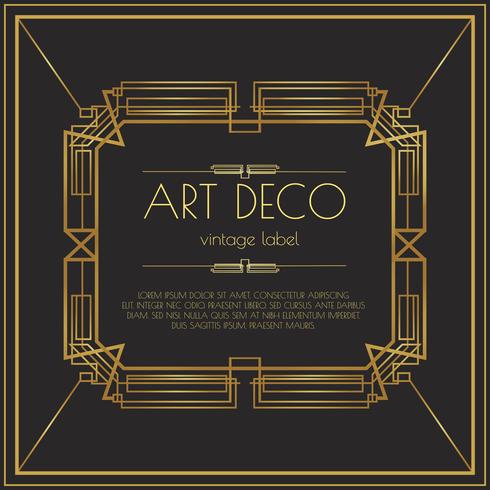 490x490 Gold Art Deco Vector Label