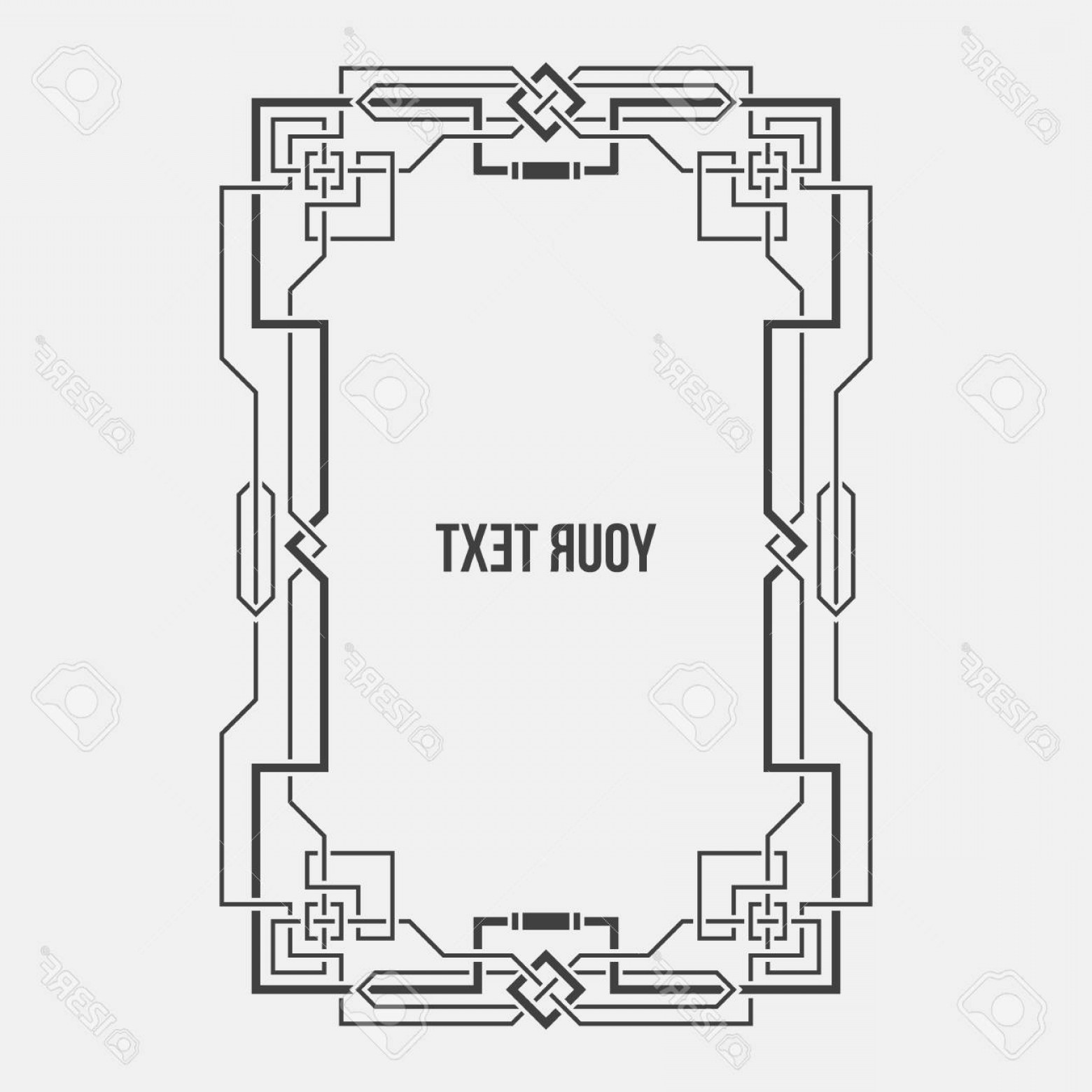 1560x1560 Photostock Vector Art Deco Geometric Border Vertical Rectangular