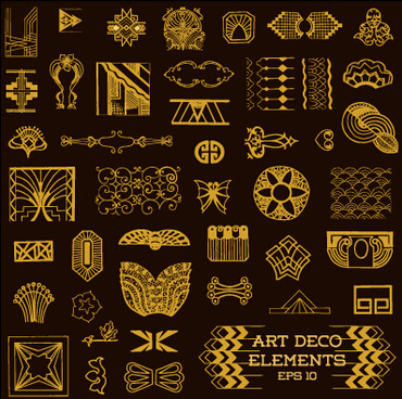 370x368 Art Deco Elements Free Vector 217 655 Free Vector For Free Art