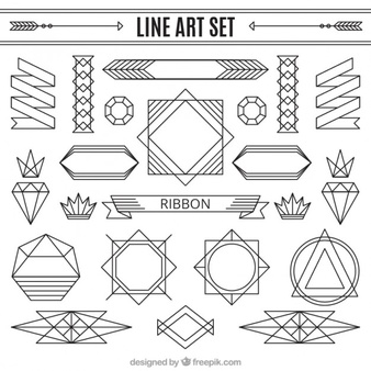 338x338 Free Line Art Patterns