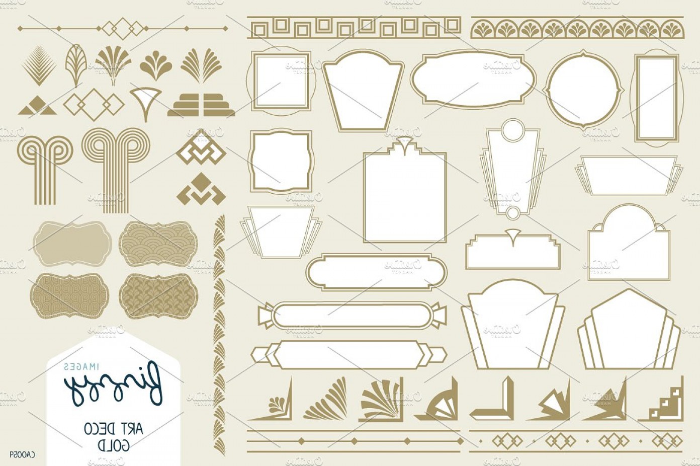 1392x926 Art Deco Gold Vector Elements Shopatcloth