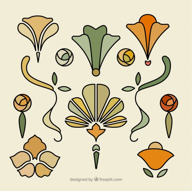 626x625 Art Nouveau Vector