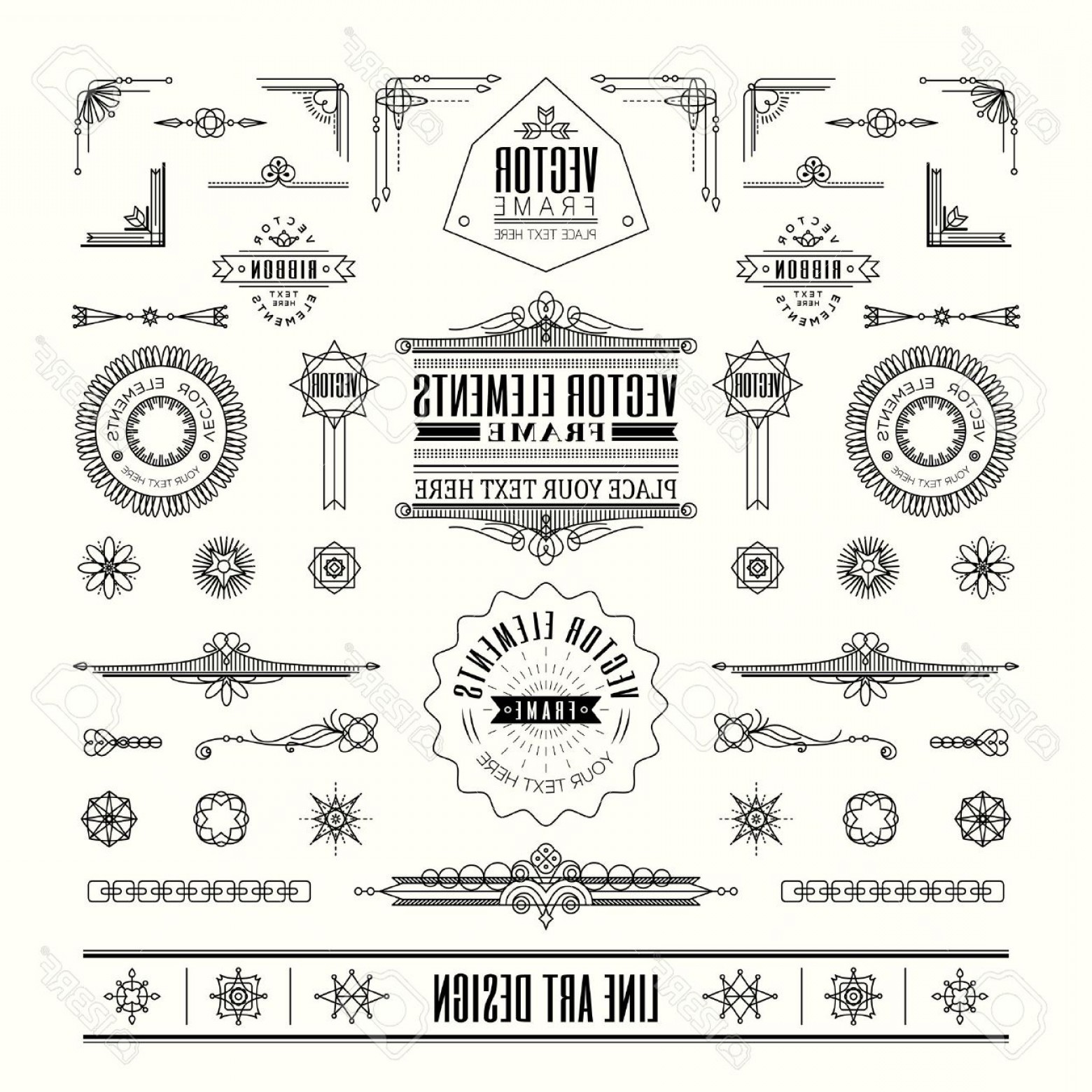 1560x1560 Geometric Art Deco Vector Borders Geekchicpro