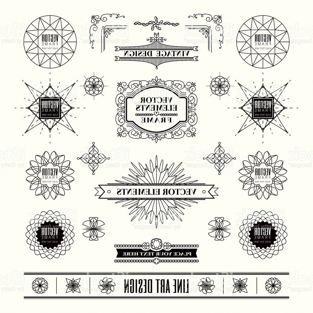 1228x1228 Set Of Art Deco Retro Vintage Design Frame And Badge Gm Shopatcloth